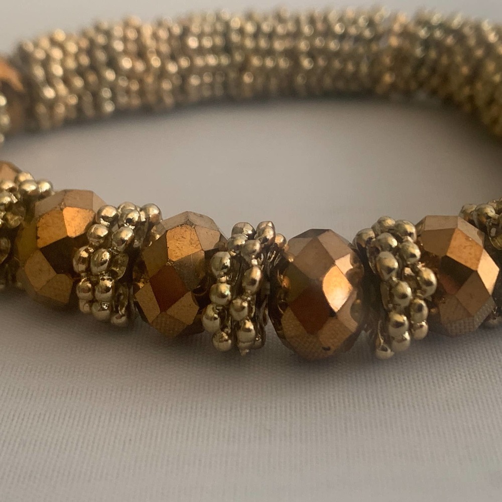 Rain brown and‎ silver stretch bracelet NWT